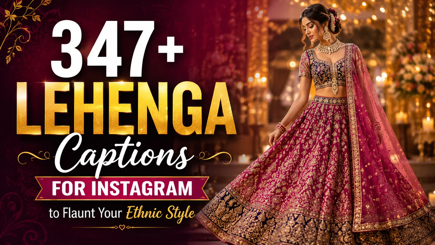 Lehenga Captions For Instagram to Flaunt Your Ethnic Style