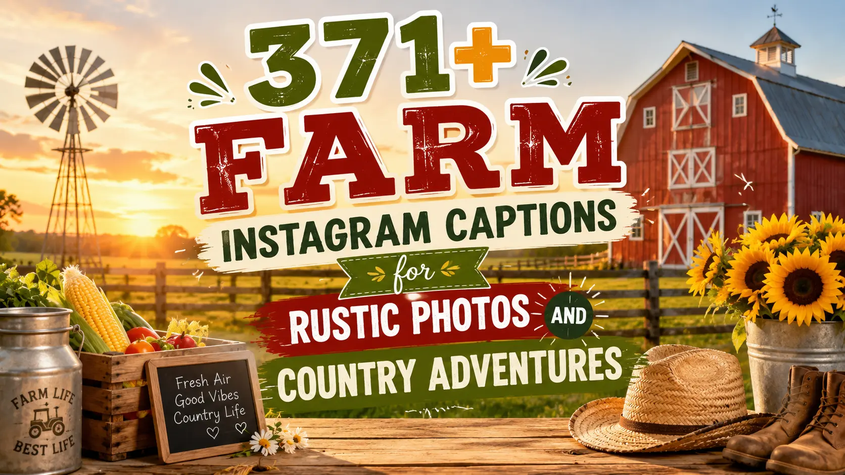 Farm Instagram Captions for Rustic Photos and Country Adventures