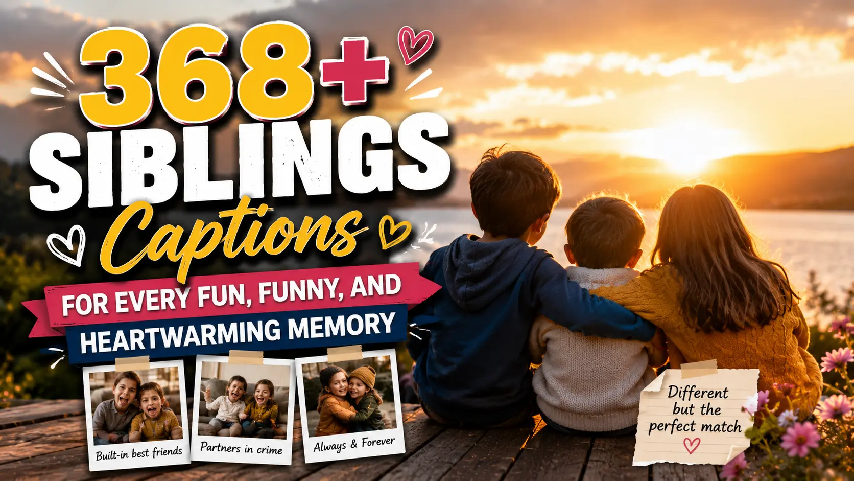 Siblings Captions for Every Fun, Funny, and Heartwarming Memory